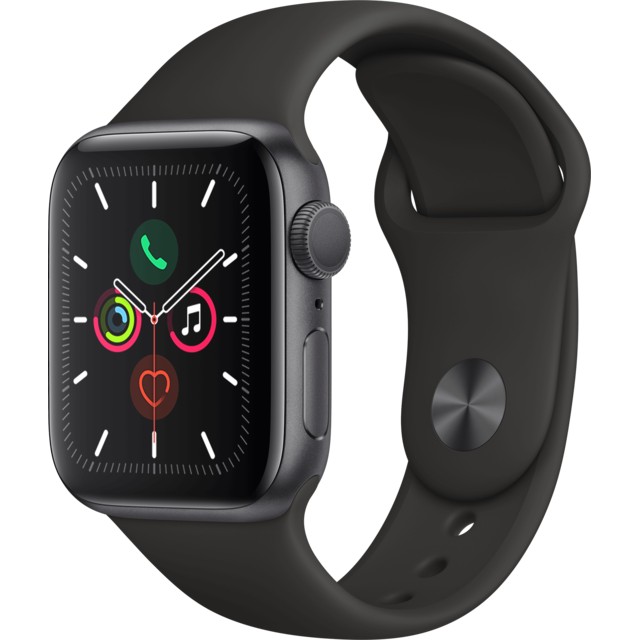 Apple - Watch 5 - 40 - Alu gris / Bracelet Sport Noir Apple - Apple Watch Gps