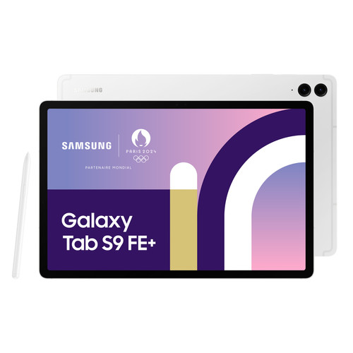Samsung - Galaxy Tab S9 FE+ - 8/128Go - WiFi - Argent - S Pen inclus Samsung - Samsung Galaxy Tab S