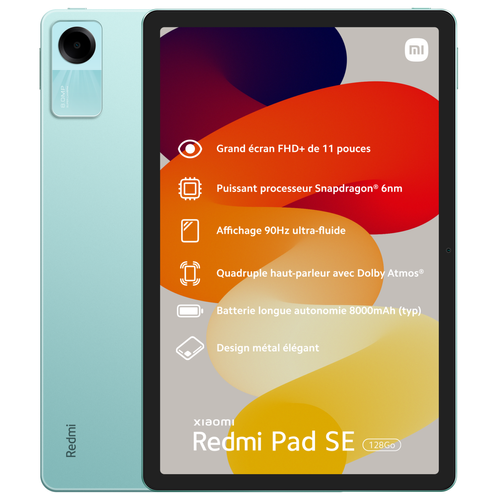 XIAOMI - Tablette Tactile Xiaomi Pad SE  4/128Go - WiFi - Vert XIAOMI  - Tablette tactile