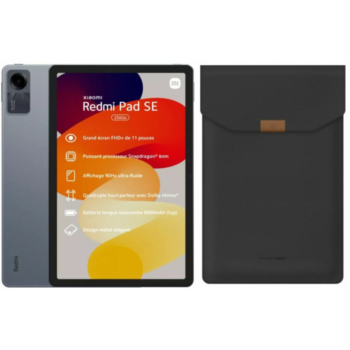 XIAOMI - Xiaomi Pad SE + Etui - 8/256 Go - WiFi - Gris XIAOMI - Tablette Android