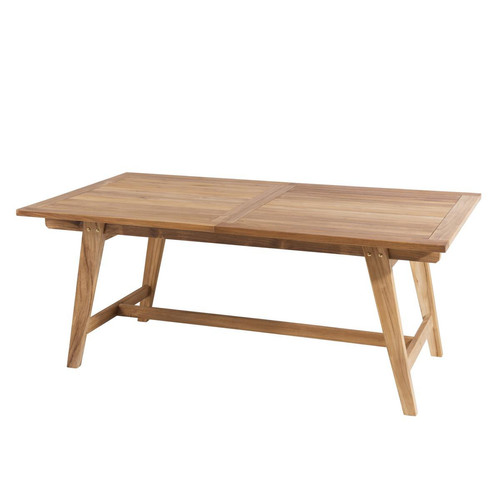 MACABANE - Table rectangulaire scandinave extensible en Teck Massif MACABANE - Tables de Jardin Extensibles Tables de jardin