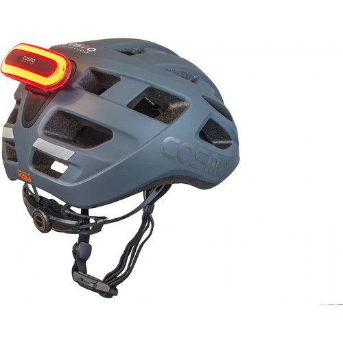 Cosmo Connected - Casque Cosmo Road Gris Mat + Feu Cosmo Ride - S/M Cosmo Connected - Cosmo Connected
