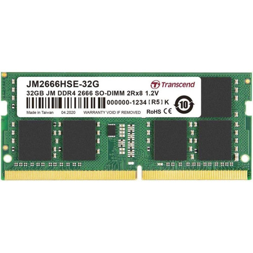 Transcend - JetRAM - 32 Go - DDR4 - SO DIMM 260 broches - 2666 MHz - CL19 Transcend - RAM PC 2666 mhz
