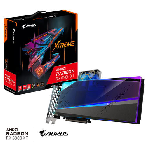 Gigabyte - AORUS Radeon RX 6900 XT XTREME WATERFORCE WB 16G Gigabyte  - Bonnes affaires Carte Graphique