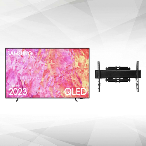 Samsung - TV QLED 4k 65" 165cm - QE65Q60CAUXXH - 2023 + Montage TV Mural mouvement intégral - Noir Samsung  - TV, Télévisions 4k uhd