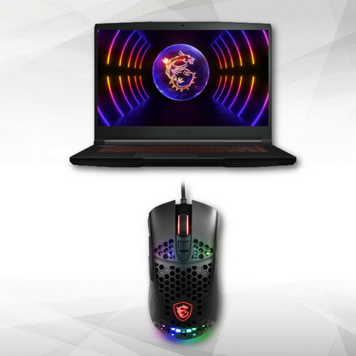 Msi - Thin GF63 12UCX-857XFR - Noir + MSI Gaming Mouse M99 - S12-0401820-V33 - Noir / RGB Msi - MSI PC Portable Gamer PC Portable Gamer