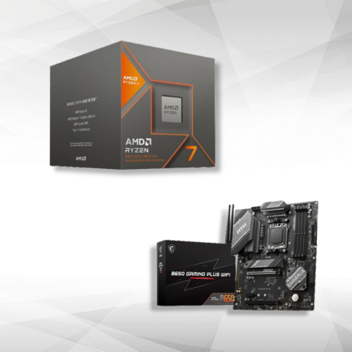 Amd - Ryzen 7 8700G Wraith Spire (4.2 GHz / 5.1 GHz) + B650 GAMING PLUS WIFI Amd  - Processeur AMD