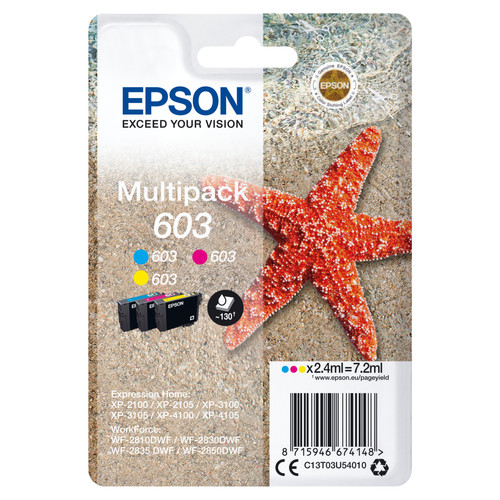 Toner Epson Cartouche d'encre Multipack 3 Couleurs 603 T03U5