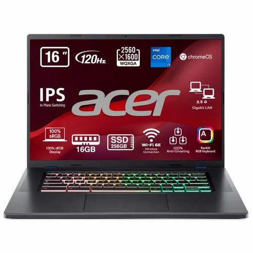 Acer - Ordinateur Portable Acer Chromebook 516 GE CBG516-1H-72EW Espagnol Qwerty Intel Core I7-1260P 256 GB SSD 16" 16 GB RAM Acer - Ordinateur Portable Acer