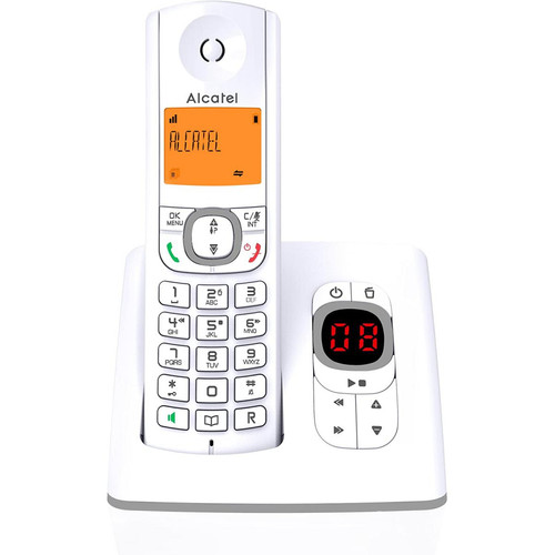 Alcatel - telephone SOLO sans fil DECT avec fonction main libres et répondeur blanc gris Alcatel - Téléphone fixe Pack reprise