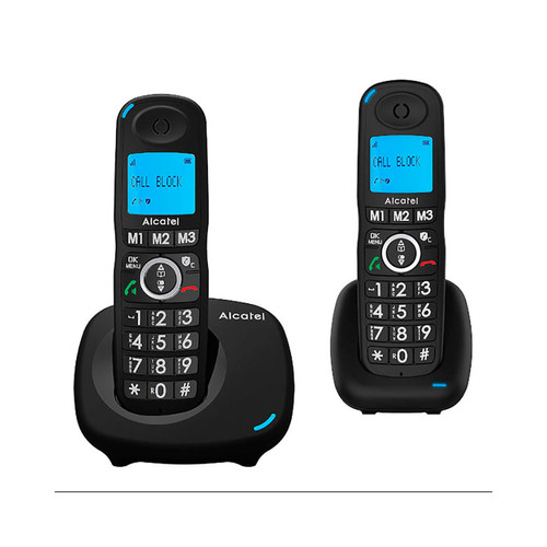 Alcatel - Téléphone sans fil DECT Alcatel XL535 Duo Noir Alcatel - Téléphone fixe sans fil Duo