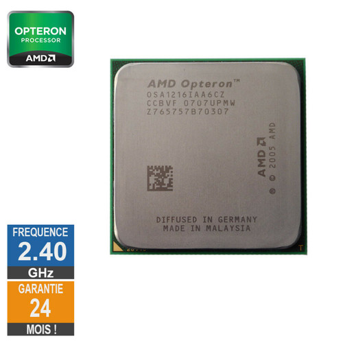 Processeur AMD Amd Processeur AMD Opteron 1216 2.40GHz OSA1216IAA6CZ AM2 1Mo