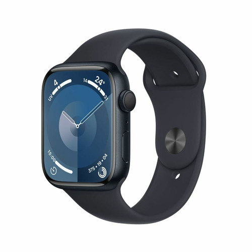 Apple - Apple Watch Series 9 GPS 45 mm Boîtier en aluminium minuit avec bracelet sport minuit S/M Apple - Apple Watch Gps