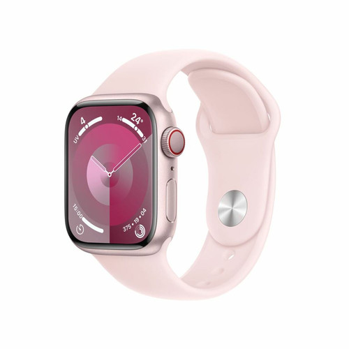 Apple - Apple Watch Series 9 GPS 41 mm Boîtier en aluminium Rose avec bracelet sport Rose clair S/M Apple - French Days Apple