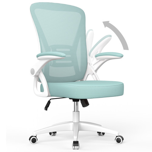 BIGZZIA - Chaise de Bureau Ergonomique Siège - Fauteuil avec 2D Accoudoirs - Support lombaire - Réglable en hauteur Vert BIGZZIA  - Mobilier de bureau