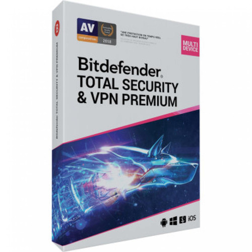 Bitdefender - Total Security & VPN Premium - Licence 1 an - 10 appareils Bitdefender - Antivirus et Sécurité Bitdefender