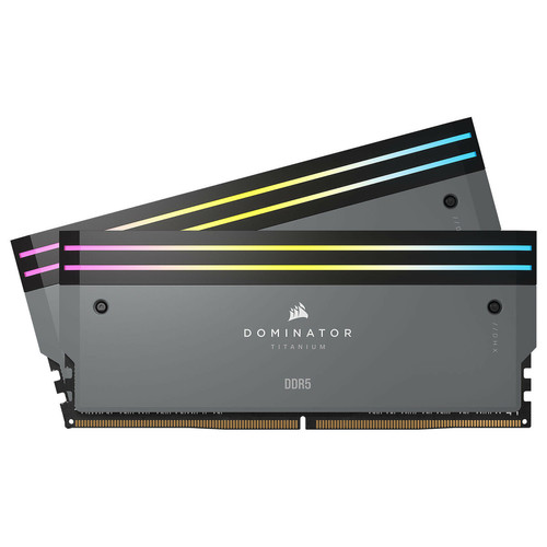 Corsair - Dominator Titanium DDR5 RGB 32 Go (2 x 16 Go) 6000 MHz CL30 - Gris Corsair - French Days RAM & Stockage