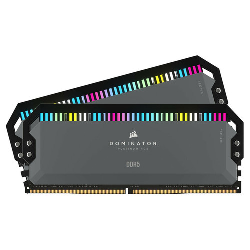 Corsair - Dominator Platinum DDR5 RGB 32 Go (2 x 16 Go) 6000 MHz CL36 - Gris Corsair - French Days RAM & Stockage