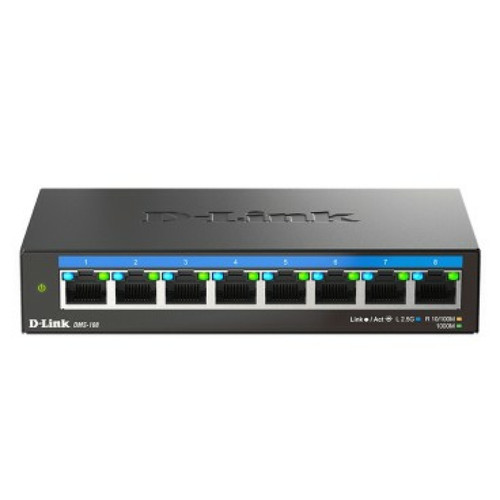 Switch D-Link D-Link DMS-108 Non-géré 2.5G Ethernet (100/1000/2500) Noir