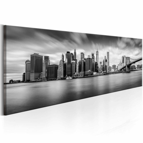 Tableaux, peintures Decoshop26 Tableau sur toile décoration murale image imprimée cadre en bois à suspendre New York : ville élégante 150x50 cm 11_0008066