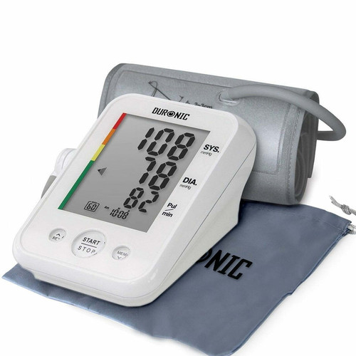 Tensiomètre connecté Duronic BPM150 Tensiomètre électronique pour bras avec brassard ajustable 22-42 cm - Mesure automatique de la tension artérielle - Certifié Médicalement - Large écran LCD