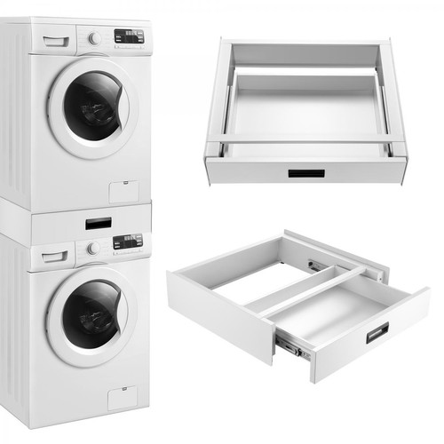 En.Casa - Kit de Superposition pour Lave-Linge Sèche-Linge Standard 60 cm avec Tiroir Blanc [en.casa] En.Casa - En.Casa