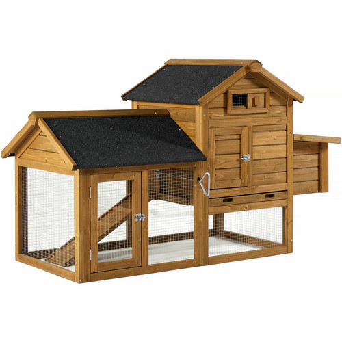 Habitat Et Jardin - Poulailler  Poulette  avec pondoir en bois - Marron Habitat Et Jardin  - Animalerie