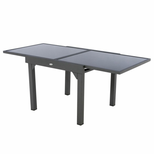 Tables de jardin Hesperide Table de jardin extensible Piazza - 8 Personnes - Gris graphite