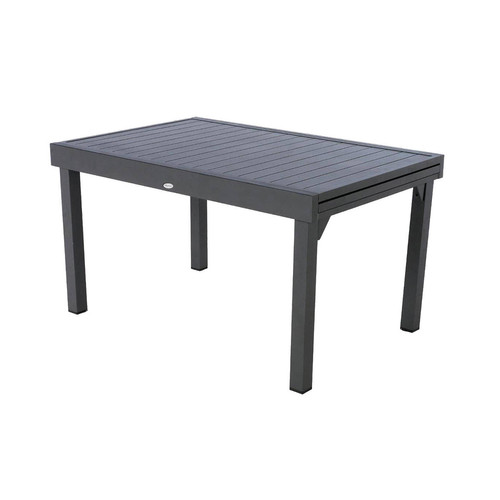 Hesperide - Table extensible rectangulaire alu Piazza 6/10 places Graphite - Hespéride Hesperide - Mobilier de jardin Hesperide