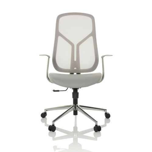 Hjh Office - Chaise de bureau / chaise pivotante MIKO AF W assise tissu / dossier résille gris hjh OFFICE Hjh Office  - Chaise de bureau Chaises