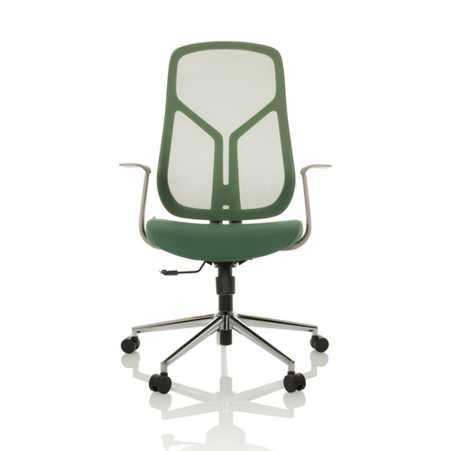 Chaises Hjh Office Chaise de bureau / chaise pivotante MIKO AF W assise tissu / dossier résille vert hjh OFFICE