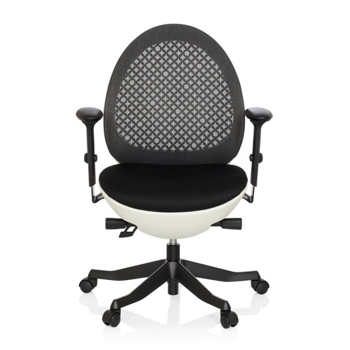 Hjh Office - Chaise de bureau / Chaise bureau CORVENT WHITE tissu maille noir hjh OFFICE Hjh Office  - Chaise de bureau Chaises