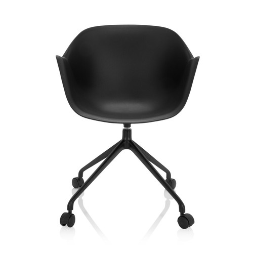 Chaises Hjh Office Chaise de bureau / Chaise coque OSLO Plastique noir hjh OFFICE