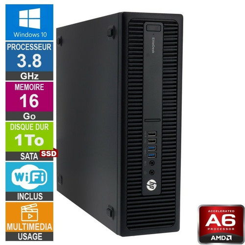 Hp - HP 705 G3 SFF A6-8570 3.80GHz 16Go/1To SSD Wifi W10 Hp - Occasions Unité centrale