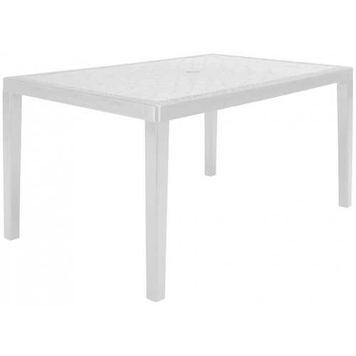 Tables de jardin 3S. x Home Table De Jardin Rectangle GRUYER 90x150cm Blanc