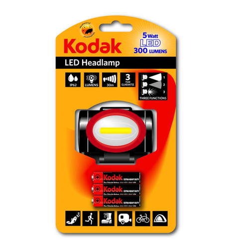 Projecteurs LED Kodak KODAK - Lampe Frontale 300 LED - NOIR