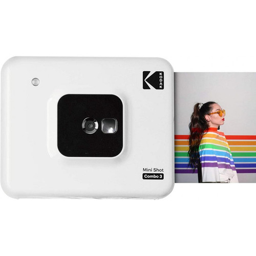 Kodak - KODAK Mini Shot Combo 2 C300 - Appareil Photo Instantané (Photo Carré 7,6 x 7,6 cm - 3 x 3'', Écran LCD 1,7'', Bluetooth, Batterie Lithium, Sublimation Thermique 4Pass, 8 photos incluses) Blanc- RECONDITIONNE - Blanc Kodak  - Photo & vidéo reconditionnées