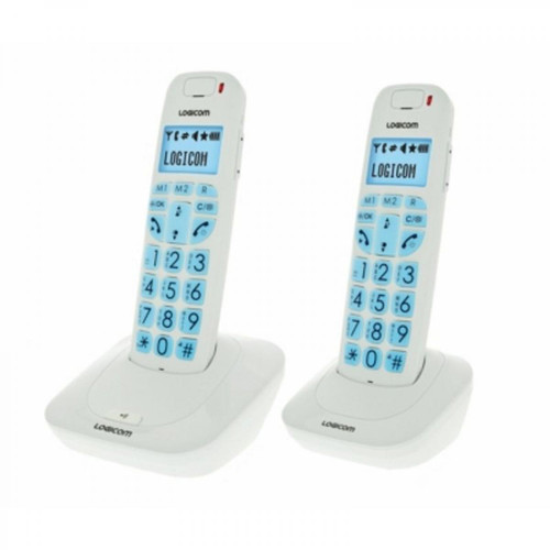 Logicom - Téléphone fixe sans fil Logicom Confort 250 Blanc + Combiné supplémentaire Logicom - Téléphone fixe sans fil Duo