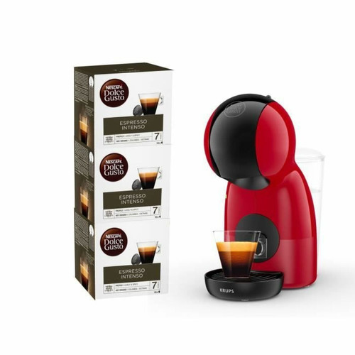 Expresso - Cafetière marque generique KRUPS Nescafé Dolce Gusto Machine à café + 48 dosettes, Cafetière espresso, Compact, Multi-boissons, Piccolo XS rouge YY4580FD
