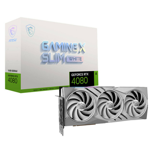 Msi - GeForce RTX 4080 16GB GAMING X SLIM WHITE Msi  - NVIDIA GeForce RTX 4080