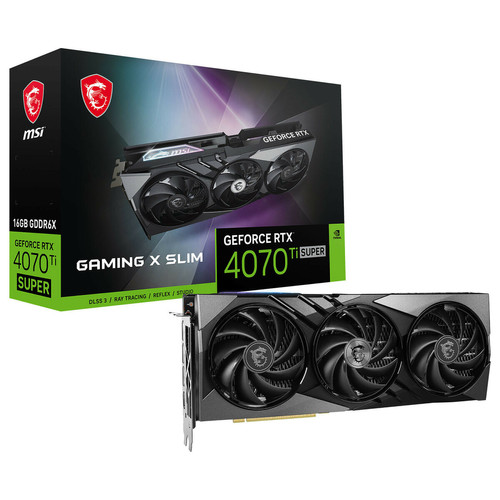 Msi - GeForce RTX 4070 Ti SUPER 16G GAMING X SLIM Msi - Nvidia Studio