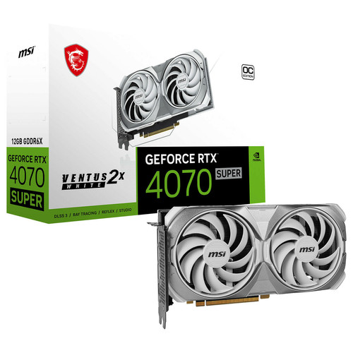 Msi - GeForce RTX 4070 SUPER 12G VENTUS 2X WHITE OC Msi  - Msi
