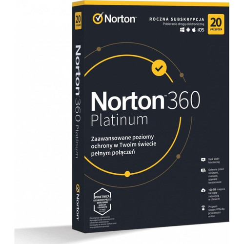 Suite de Sécurité Norton Norton 360 Platinum 20 appareils 12 mois (21427517)