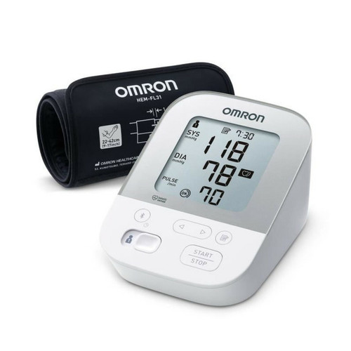 Tensiomètre connecté Omron OMRON X4 Smart Tensiometre Bras connecté - Connexion Bluetooth pour l'App OMRON Connect, Technologie Brassard Intelli Wrap