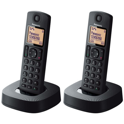 Téléphone fixe sans fil Panasonic Dect Duo Panasonic TGC312 noir