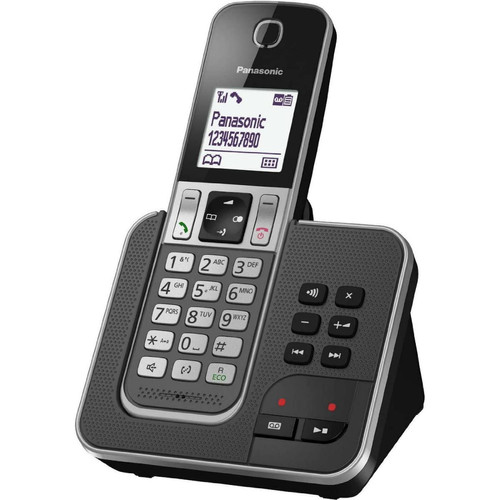 Panasonic - telephone sans Fil avec répondeur et écran gris noir Panasonic - Téléphone fixe Pack reprise