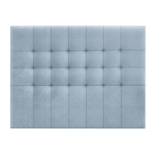 Pegane - Tête de lit en tissu coloris bleu - longueur 160 x profondeur 4 x hauteur 120 cm Pegane - Têtes de lit Bleu