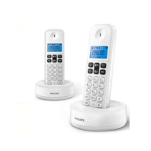 Philips - Téléphone Sans Fil Philips D1612W/34 1,6" 300 mAh GAP (2 pcs) Blanc Philips - Téléphone fixe sans fil Philips