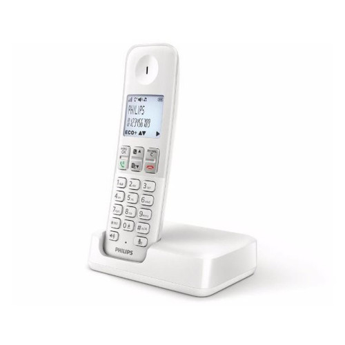 Philips - Téléphone Sans Fil Philips D2501W/34 1,8" 500 mAh GAP Blanc Philips  - Téléphone fixe sans fil