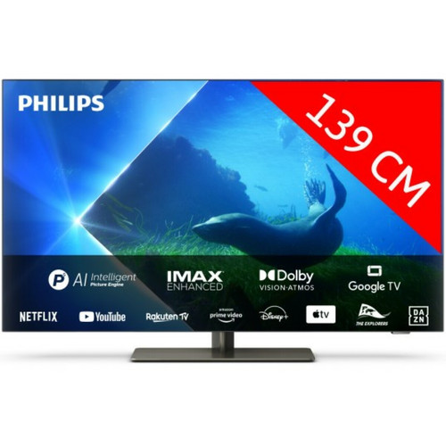 Philips - TV OLED 4K 139 cm 55OLED808/12 OLED 4K Ambilight 139cm Philips - TV OLED TV, Home Cinéma